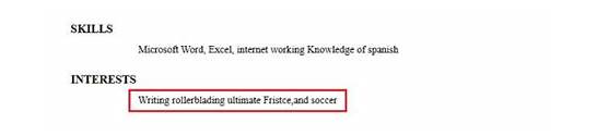 英文简历兴趣爱好写法指南