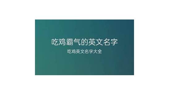 霸气的英文名与文名